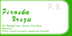 piroska urszu business card